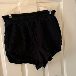 Aerie black waffle shorts size medium